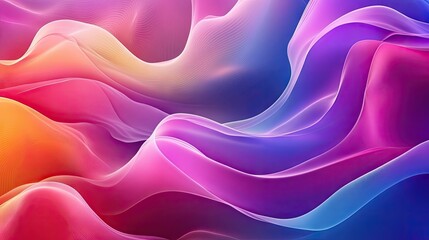 Fototapeta premium A vibrant abstract wave of colors, blending pinks and purples, creating a soothing yet dynamic visual experience.