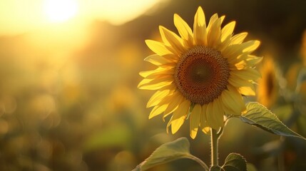 Obraz premium Sunflower in Golden Hour