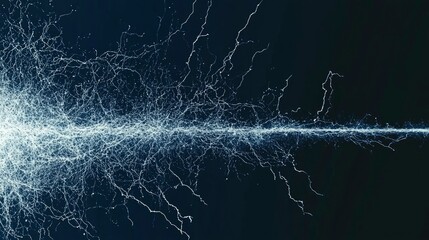 Abstract White Lines on Dark Background