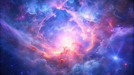 Fototapeta premium Abstract blue and pink galaxy