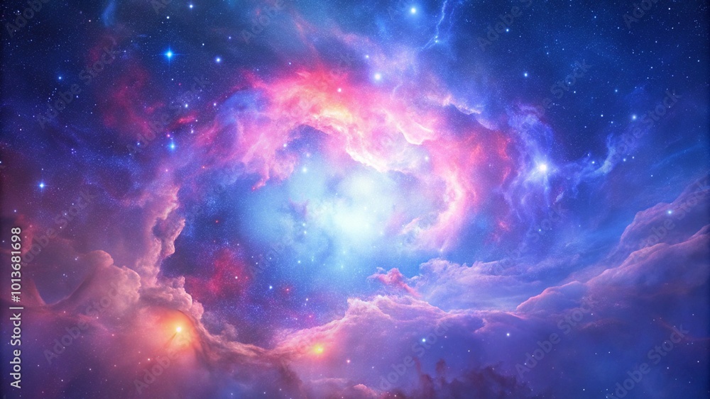 Wall mural nebulae in space and sparkling stars
