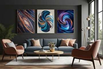 Imaginative Futuristic Abstract Artwork for Stylish Home Accents