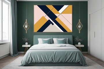Geometric Abstraction Abstract Art for Stylish Bedroom Decor