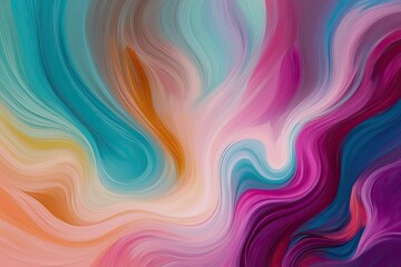 Obraz premium Closeup of Whimsical Digital Painting Highlighting Blended Colors on Virtual Canvas