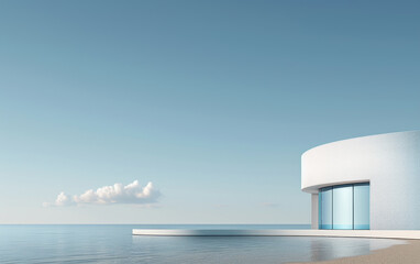 Fototapeta premium Minimalist modern art building space structure