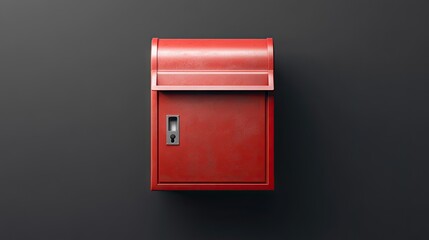 A classic red mailbox on a black background, evoking a sense of nostalgia and reliability.