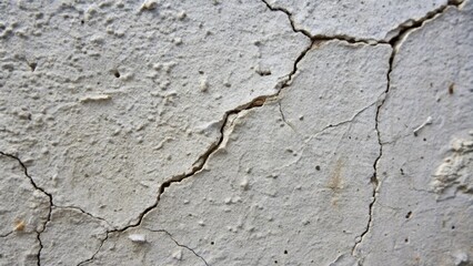 Obraz premium Close-up of a cracked white painted wall.