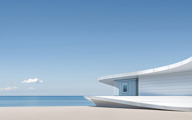 Obraz premium Minimalist modern art building space structure