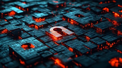 A visually captivating wallpaper showcasing data encryption, featuring intricate patterns of flowing binary code and glowing padlocks intertwined with digital circuits