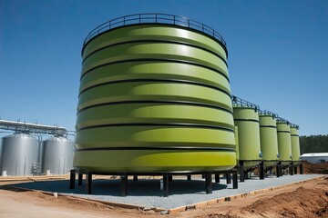 Obraz premium Advanced Multi-Tier Composite Tanks with Rubber Gaskets for Cutting-Edge Bio-Refinery Solutions