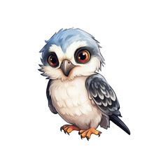 Fototapeta premium Eagle perched on a branch. Perfect for nature blogs, bird watching guides, environmental articles, and wildlife presentations. Generative AI