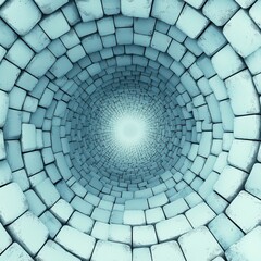 Naklejka premium Blue Brick Tunnel