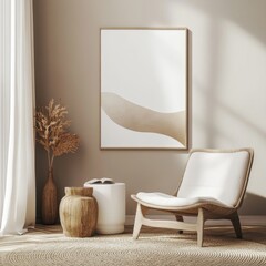 This cozy nook features a soft chair, gentle lighting, and artistic decor, offering a perfect escape for relaxation and reading.