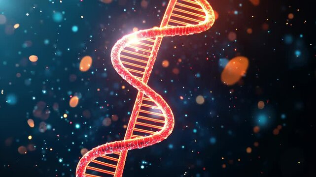DNA Gene sequencing abstract design. Floating in space background, science, abstract, biology, biotechnology, molecular, health, genetic,  chemistry, medicine, chromosome, structure, helix
