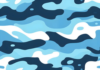 Abstract Blue Camo: A mesmerizing pattern of blue and black hues blends seamlessly to create a dynamic and contemporary camouflage design. This abstract artwork is perfect for backgrounds, textiles.