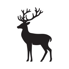 Obraz premium Deer silhouette vector illustration art 