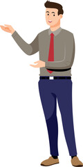 man cartoon character modern style avatar