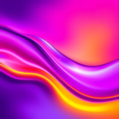A dynamic blend of purple, pink, and orange waves flowing smoothly, creating a bright, neon glow with a modern, digital art feel. Perfect for a colorful and energetic background