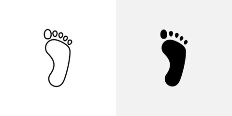 Icon of a foot, representing walking, movement, or anatomy.