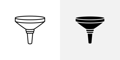 Icon representing a funnel, symbolizing data filtering or refining processes.