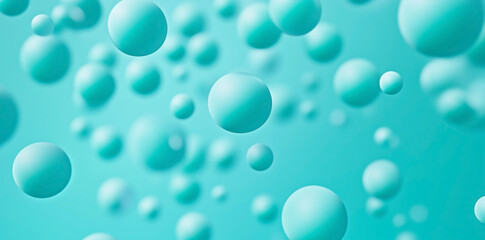 Abstract background of spheres floating in the air.