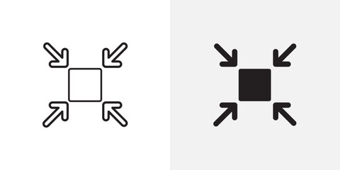 Icon representing zooming out, symbolized by a magnifying glass with a minus sign.