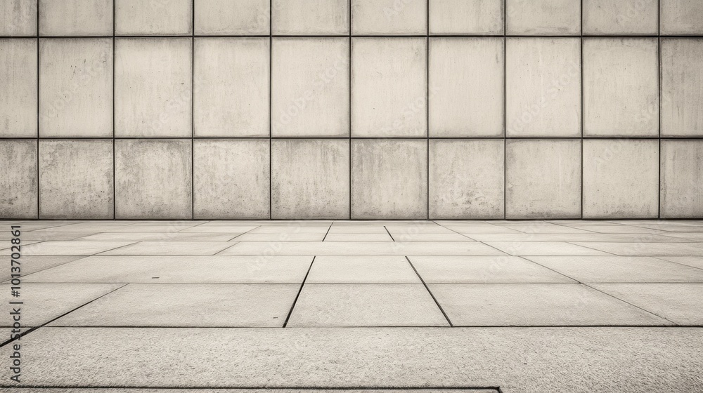 Poster a clean, empty concrete wall and floor create a versatile backdrop suitable for various creative end