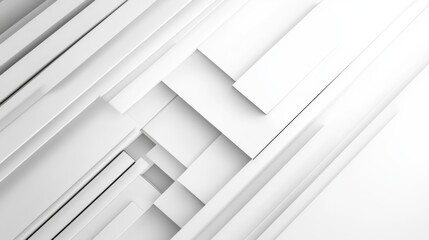 Abstract white geometric overlapping background.