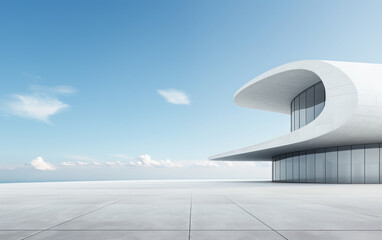 Minimalist modern art building space structure