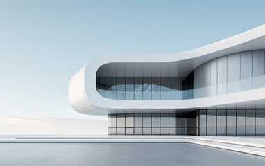 Obraz premium Minimalist modern art building space structure