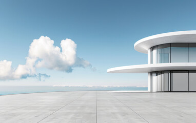 Minimalist modern art building space structure