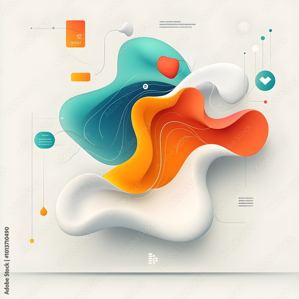 Poster minimalist and modern digital design composition featuring clean lines subtle textures muted chromat