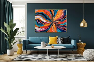 Dynamic Colorful Abstract Wall Art with Designer Flair for Striking Interior Decor