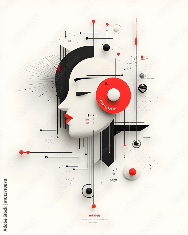 Poster minimalist digital design with a clean geometric composition subtle textures and sophisticated data 