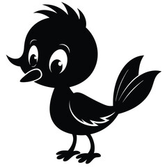 Tweety Bird Vector Silhouette Art.