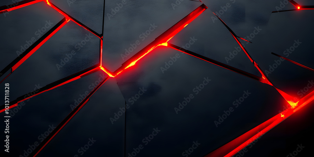 Poster dark grey black abstract background with red glowing angular lines design for social media post, bus