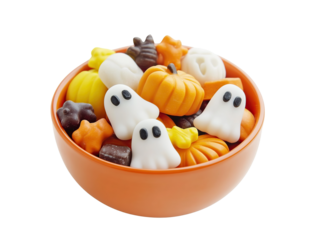 halloween gummy on transparent background