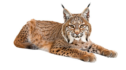 Fototapeta premium Bobcat isolated on transparent background, PNG