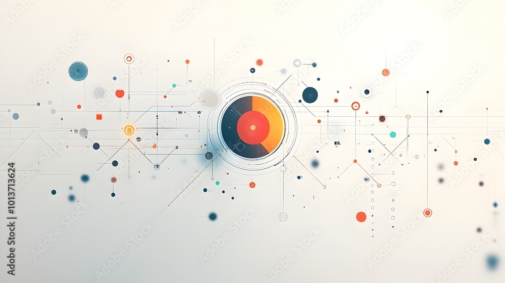 Poster stunning minimalist digital pattern featuring clean geometric lines and subtle gradient effects