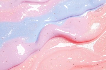 Obraz premium Holographic pastel swirl texture with glossy waves