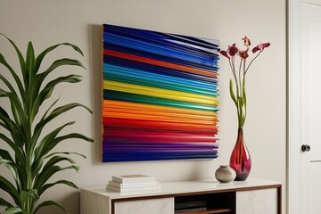 Vibrant Streaming Colors Wall Art Design for Chic Home Decor