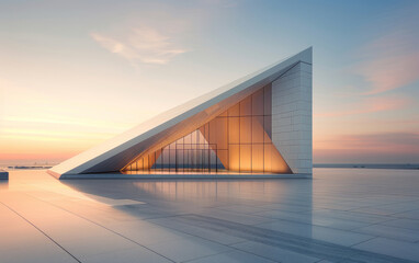 Obraz premium Minimalist modern architecture and spatial structure