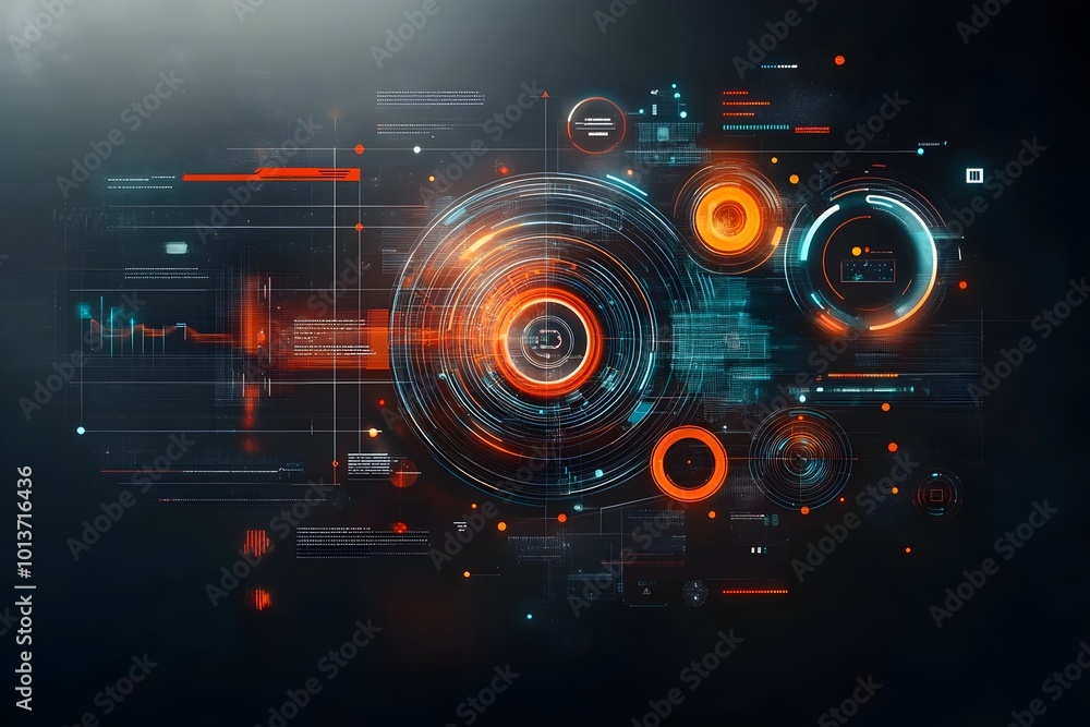 Poster visionary abstract design showcasing the constant motion and seamless of smart mobility sleek and et