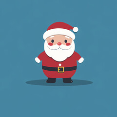 Obraz premium Minimalistic Cool Santa Flat Vector Logo