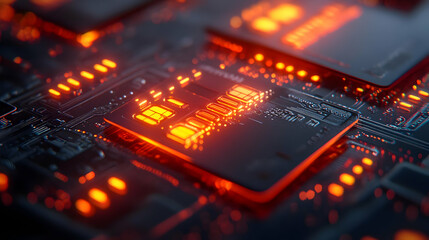 Obraz premium 3D Glossy Digital Calendar Countdown for Cyber Monday: Modern Tech Aesthetic with Bright Reflective Lights and Zoomed-In Details