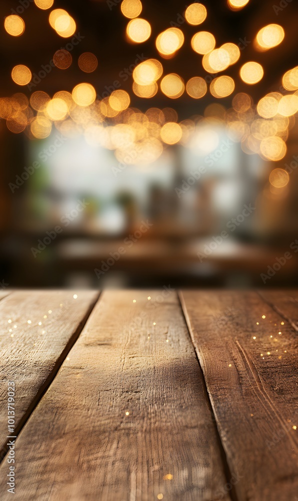 Poster 5. **festive dining experience:** create an image featuring an empty brown wooden table adorned with