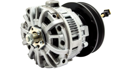 Car Alternator isolated on transparent background, PNG