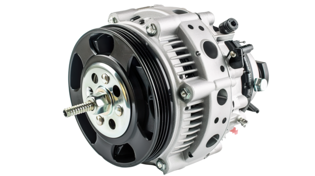 Car Alternator isolated on transparent background, PNG