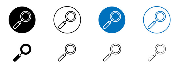 Loupe magnifying glass icon in vector format