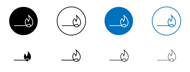 Matches vector icon for camping and survival gear